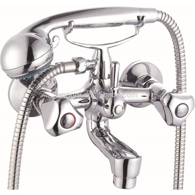 Wall Mounted Double Function Chromed Short Bath & Shower Faucet